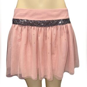 Vera Wang Pink Gold Mini Skirt with Ruffles Size 9